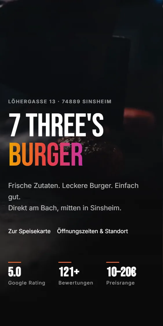 Dieselbe Seite auf dem iPhone